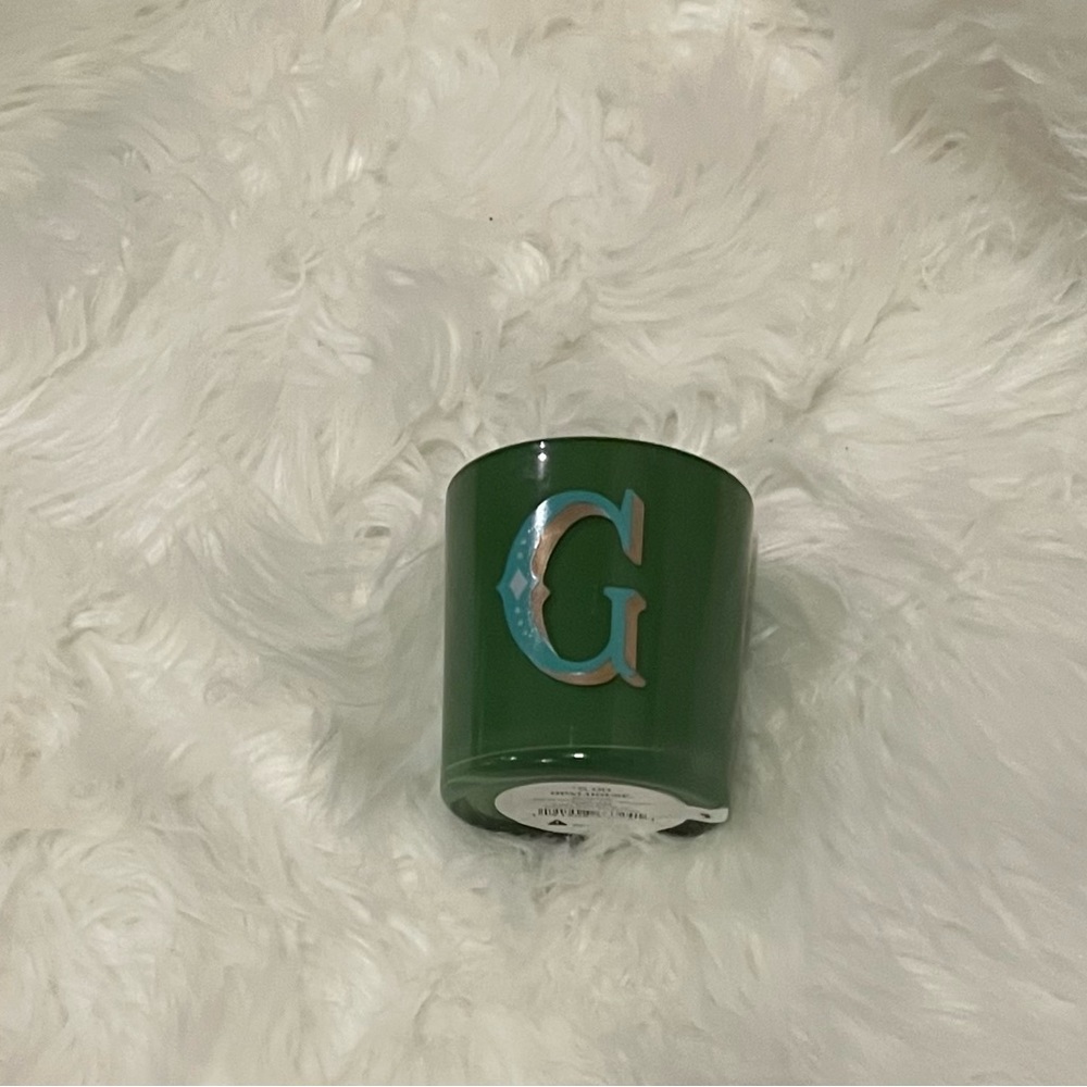 NEW Scented Monogram Green Candle